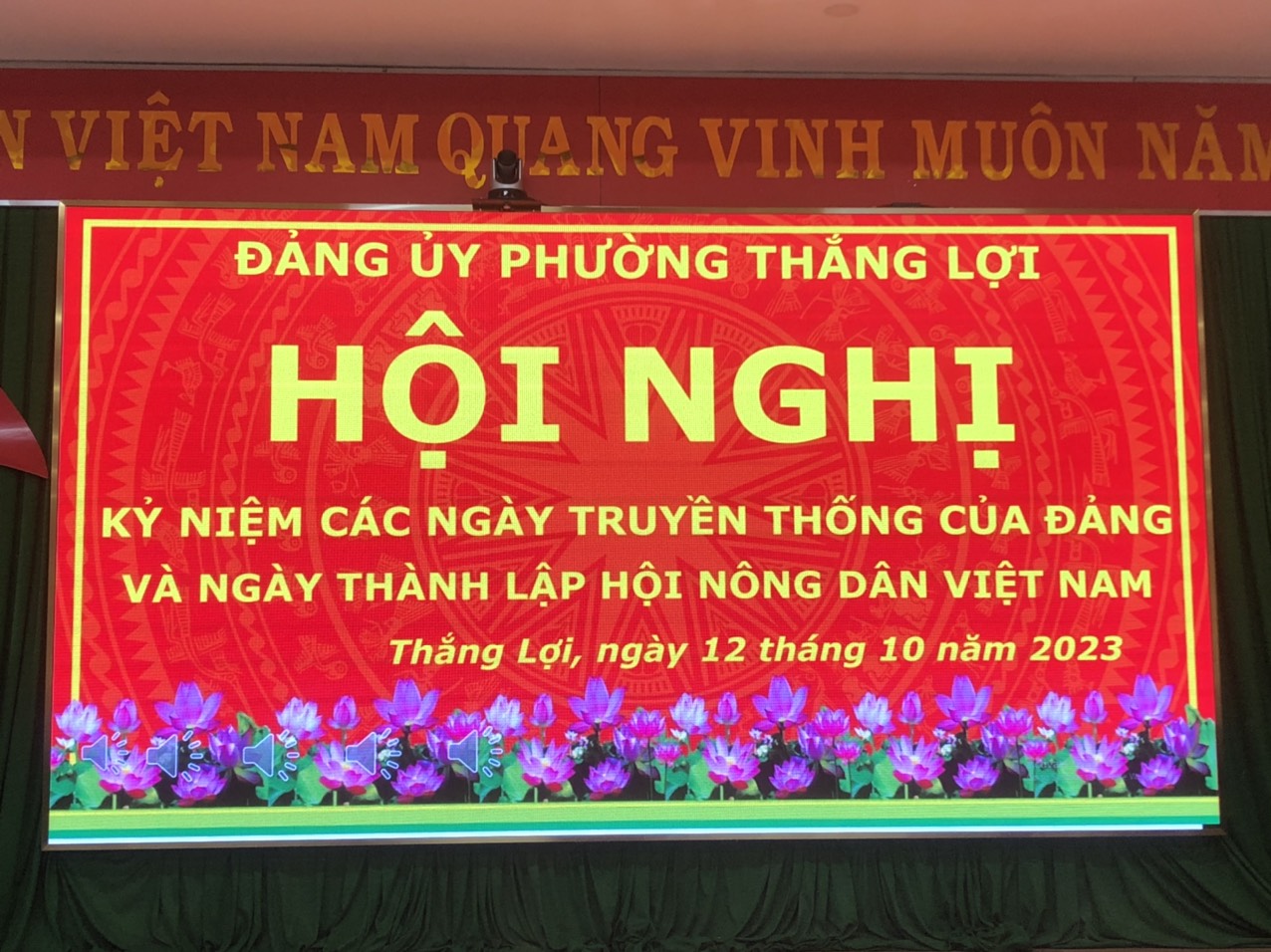 Phường Thắng Lợi chúc mừng kỷ niệm các ngày truyền thống của Đảng và ngày Thành lập Hội Nông dân Việt Nam