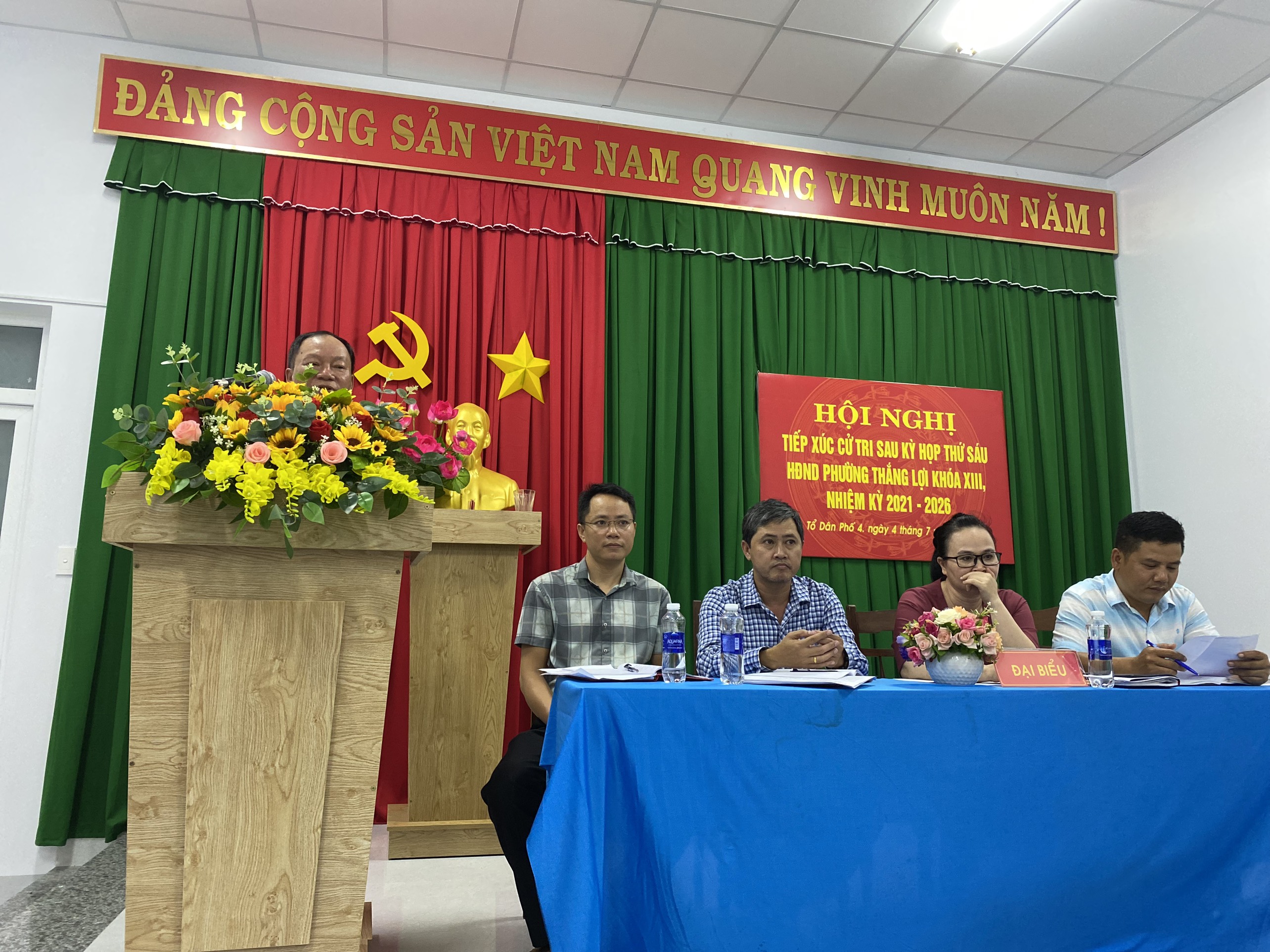 HỘI NGHỊ TIẾP XÚC CỬ TRI SAU KỲ HỌP THỨ SÁU, HĐND PHƯỜNG THẮNG LỢI KHÓA XIII, NHIỆM KỲ 2021-2026 